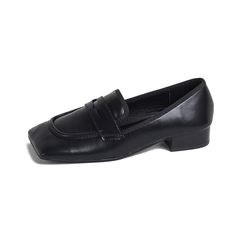 JIUXINGDAO Microfiber Leather Casual Shoes Women's Black