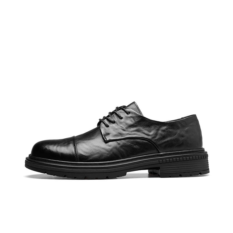PARDASAUL Cow Leather Casual Shoes Men's Black
