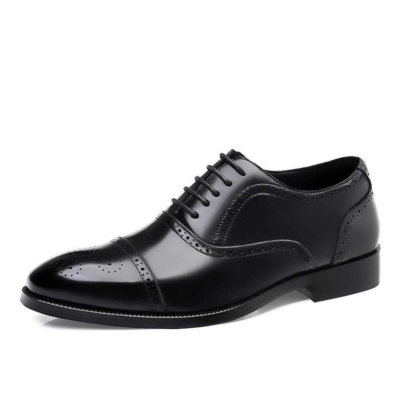 KAQIAODI Dress Shoes Men's Low Top Black/Brown