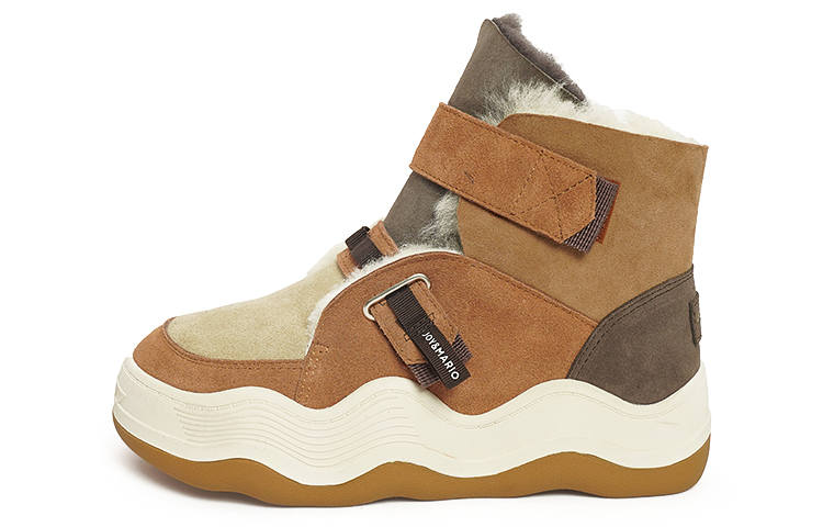 Joy&Mario Joy&Mario Cow Suede Thermal Height Increasing Thermal Height Increasing Fleece Lined Shearling Versatile Wave Platform