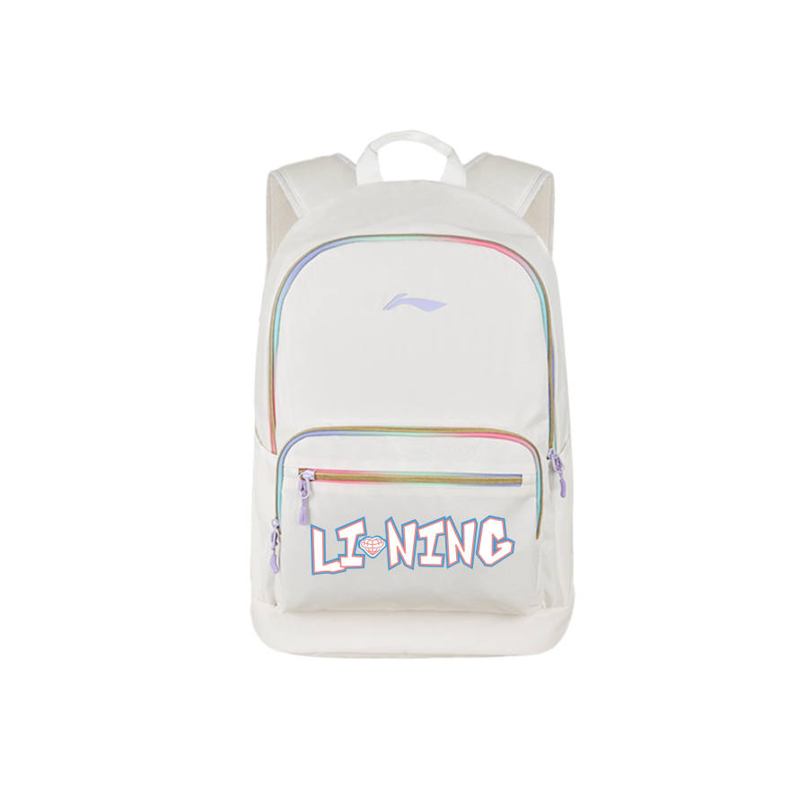 Li-Ning Li Ning Polyester Backpack Regular Unisex White & Purple