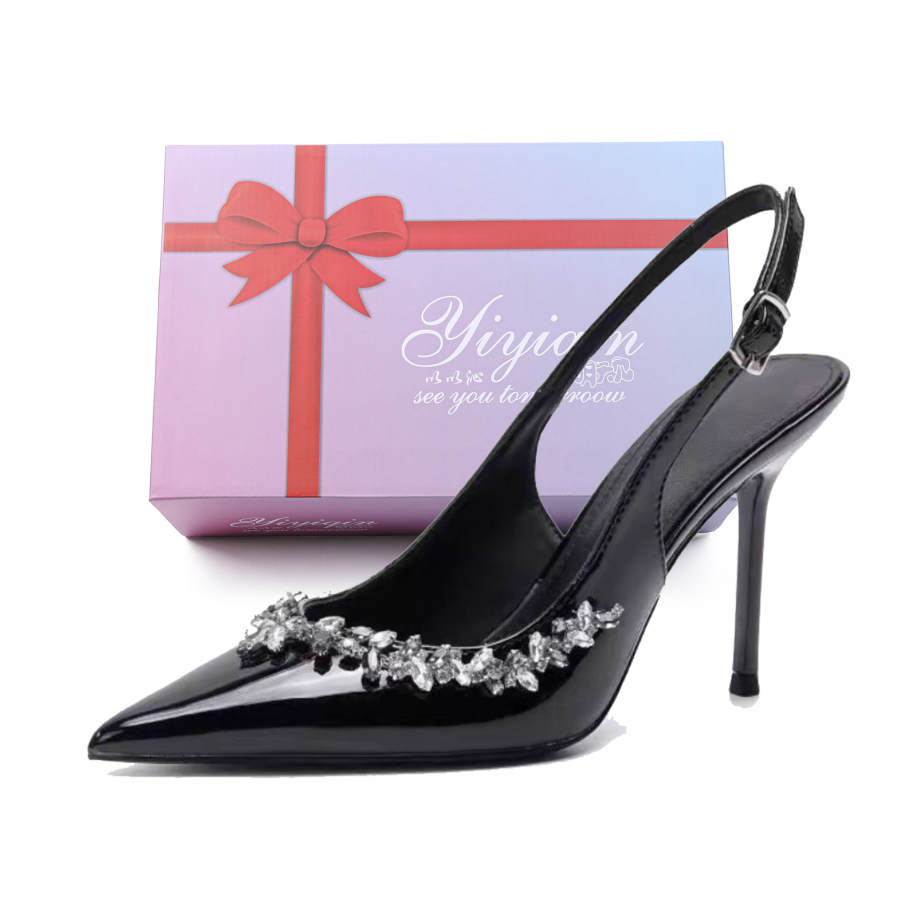 YIYIQIN Pu Slim Heel High Heels 9CM 7CM Women's Gift Box Set
