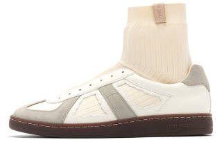 FOOT INDUSTRY Suede High top Skateboard Shoes Unisex Cream White