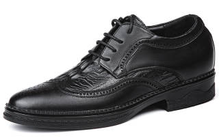 SULEGAO Cow Split Leather Men's Casual Shoes Men's Black