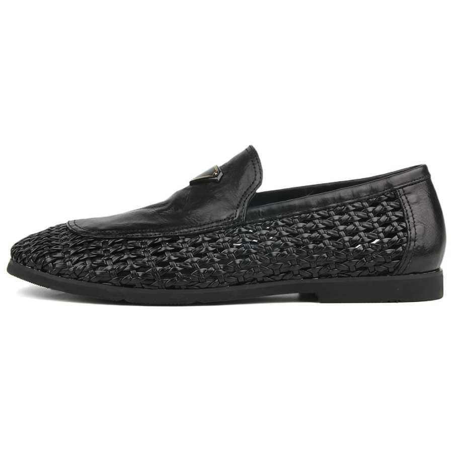 NIUHAN Top Grain Cow Leather Casual Shoes Men's Black