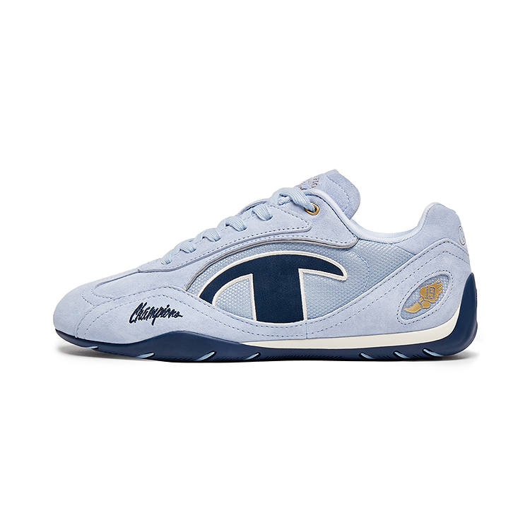 Champion Racing Shoes Synthetic Leather Balance Lightweight Low top Casual Shoes Women's Peak Blue/Marine Blue
