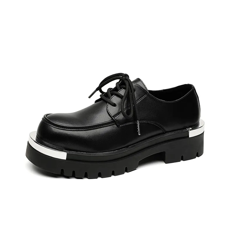 SOBB SOBB Casual Leather Shoes Men's Low Top Black