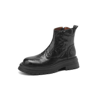 Yeezyy Reezy Combat Boots Cow Leather Ankle Boots 4.5cm Women's