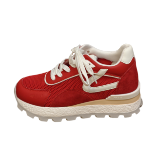QING MISS Cortez Shoes Lightweight Height Increasing Low top Casual Shoes Women's Red