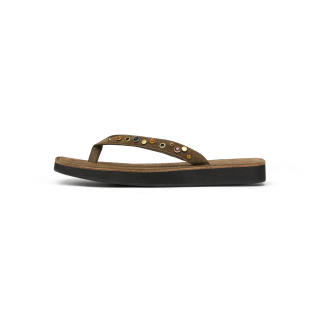 ARCcc Abrasion Resistant Slip Resistant Flip Flops Women's Dark Brown