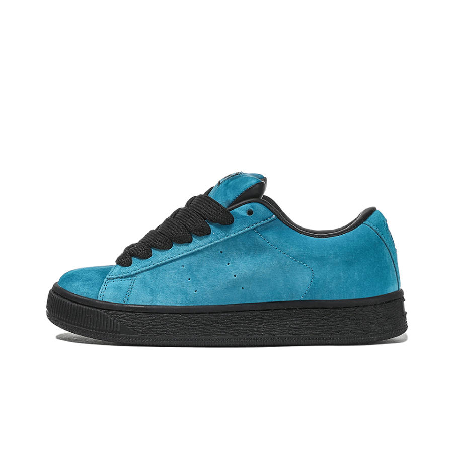 FERW Ripple Heart Sea Suede Coverage Abrasion Resistant Breathable Slip Resistant Low top Puffy Skate Shoes Unisex