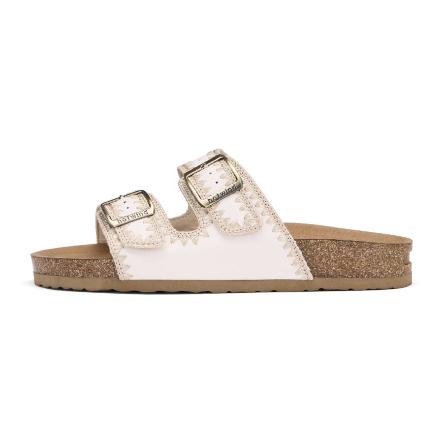 Hotwind EVA Slip Resistant Slide Slippers Women's Beige