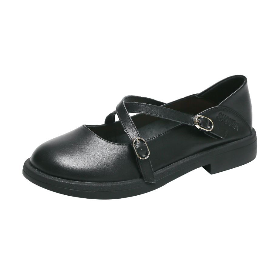 SHOUBA Block Heel Mary Jane Shoes Women's