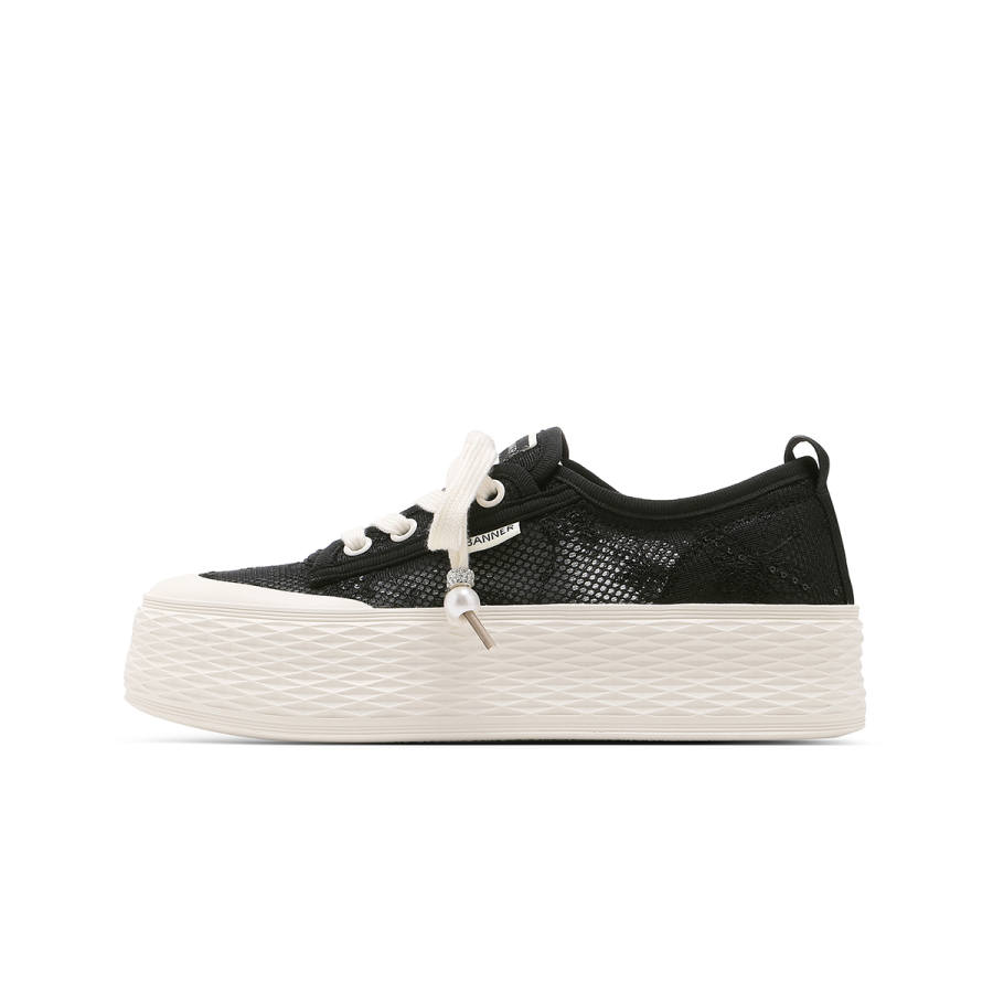 C°BANNER Fabric Skateboard Shoes Women's Black