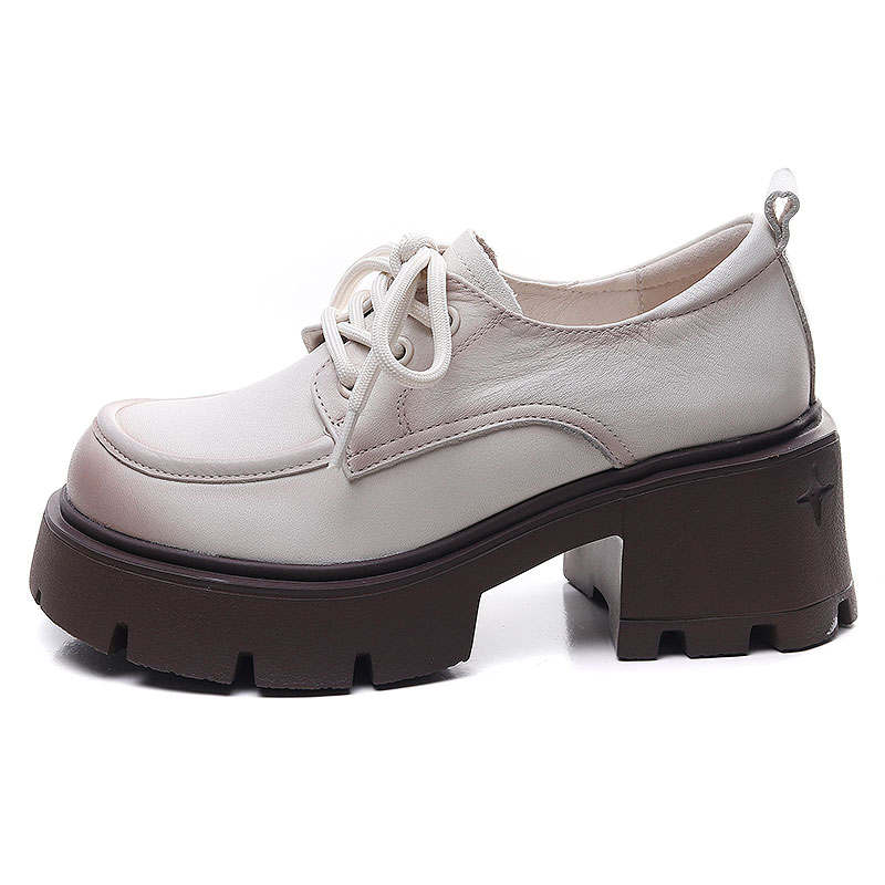 KAQIAODI Cow Leather Casual Shoes Women's