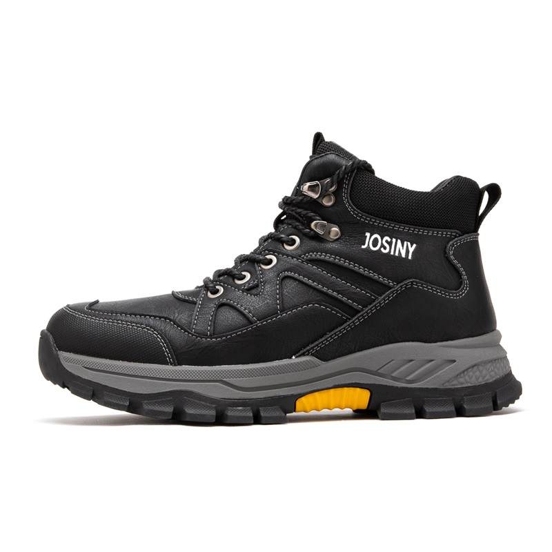 JOSINY JOSINY Synthetic Leather Short Combat Boots Men's Black