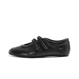 LAOMIAO Cow Leather Mary Jane Shoes Women's Black
