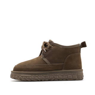 CUCS Cow Suede Thermal Abrasion Resistant Slip Resistant Thermal Abrasion Resistant Slip Resistant Short Snow Boots