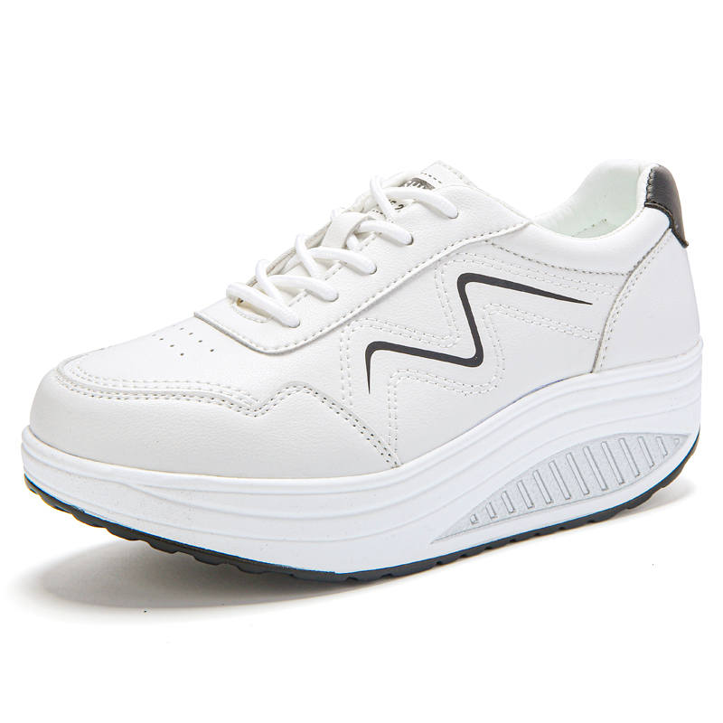 Reivantix Reivanti Microfiber Leather Casual Shoes 5CM Women's White Black