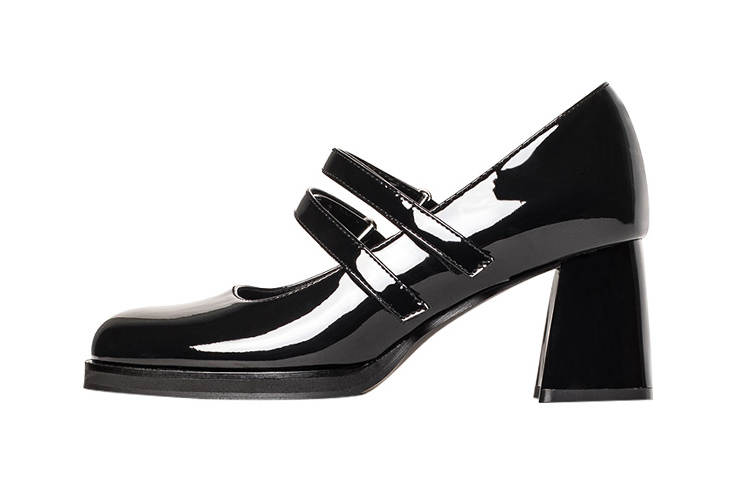 MIAOLV Pu Chunky Heel Mary Jane Shoes 6.5cm Women's