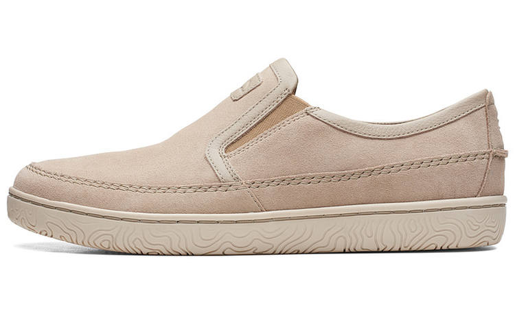 Clarks Cow Split Leather Casual Shoes Men's Khaki