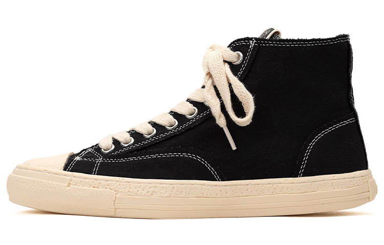 MIHARA YASUHIRO Past Sole Canvas Stylish Skateboarding Shoes Unisex Black White
