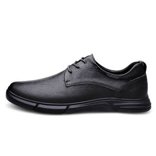 XIMO BULL Casual Leather Shoes Men's Low Top Black/Brown