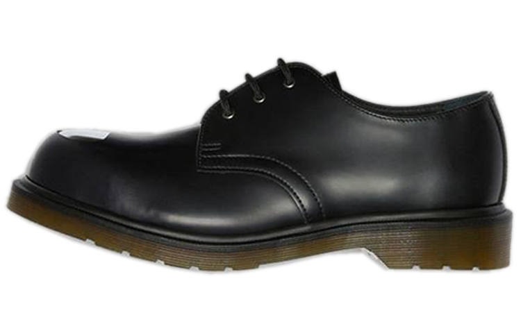 Dr.Martens Casual Leather Shoes Men's Low Top Carbon Black