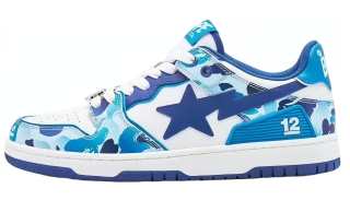 A BATHING APE SK8 Low White Blue Women's