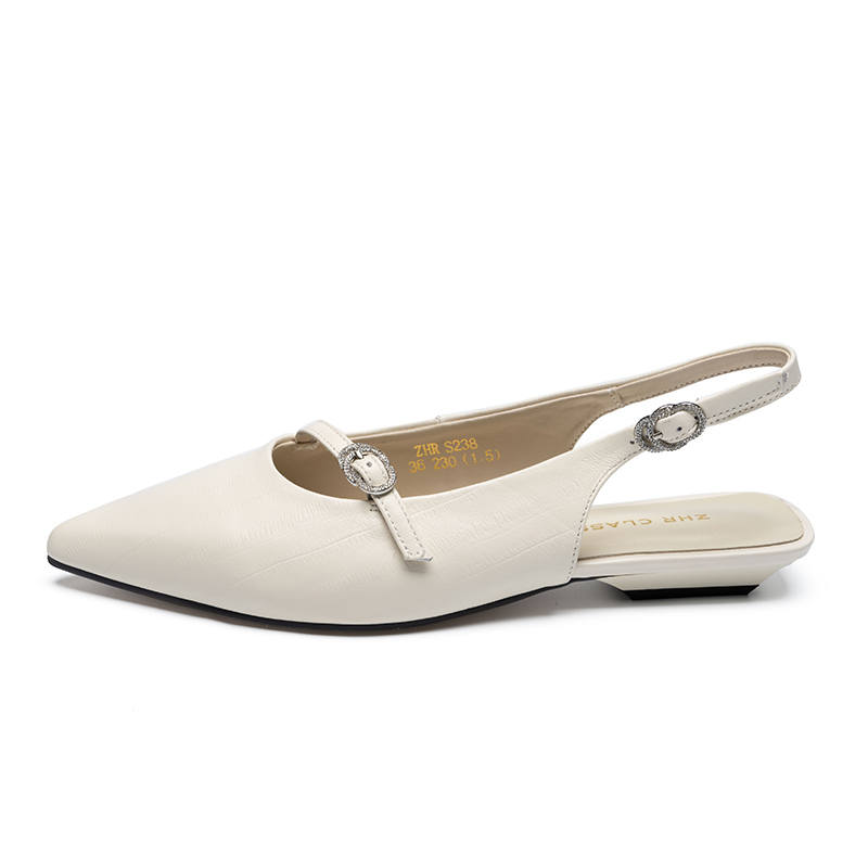 ZHR Top Grain Cow Leather Women's Casual Shoes 1.5cm Women's