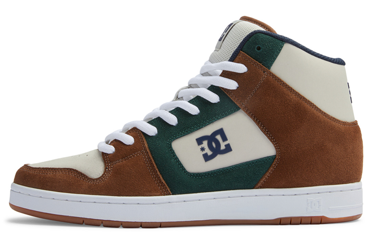 DCSHOES DC Shoes Manteca 4 Slip Resistant Abrasion Resistant High top Skateboard Shoes Unisex Brown Green