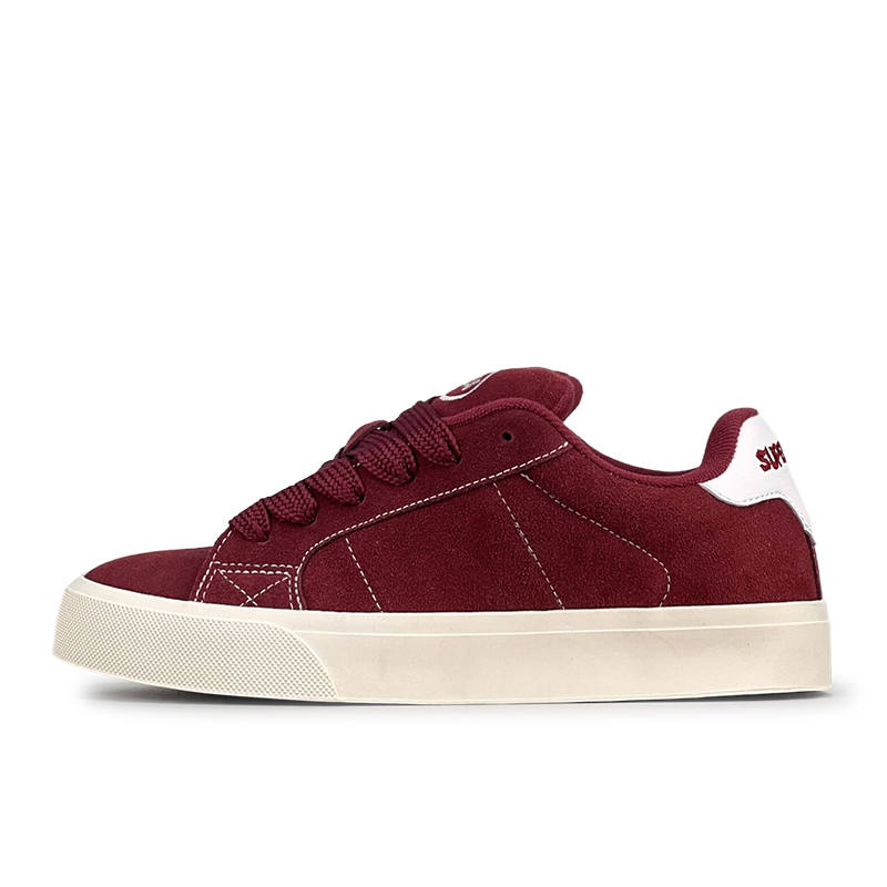 LuzaoT SUPER DRAG Low top Skateboard Shoes Unisex Burgundy