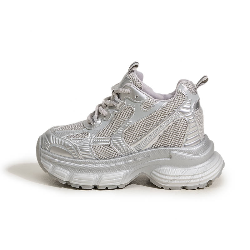 MILANLIANGE Cushioning Abrasion Resistant Height Increasing Low top Chunky Sneakers Women's