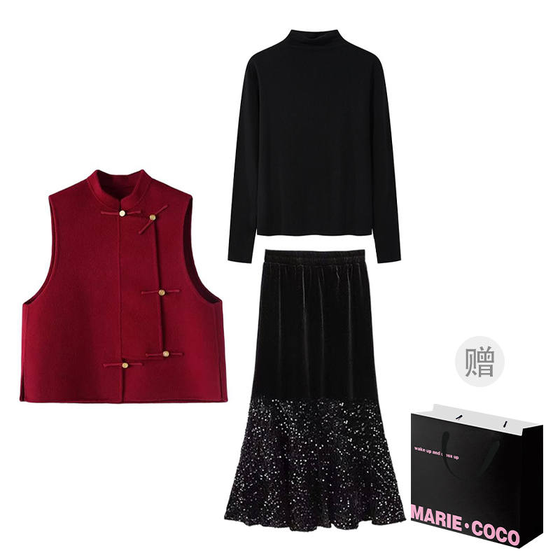 MARIE·COCO Two Piece Skirt Sets Women's Moderate Long