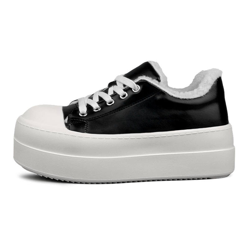WENPU Versatile Comfortable, Fashionable Platform Thickened And Fleece Lined Fuzzy