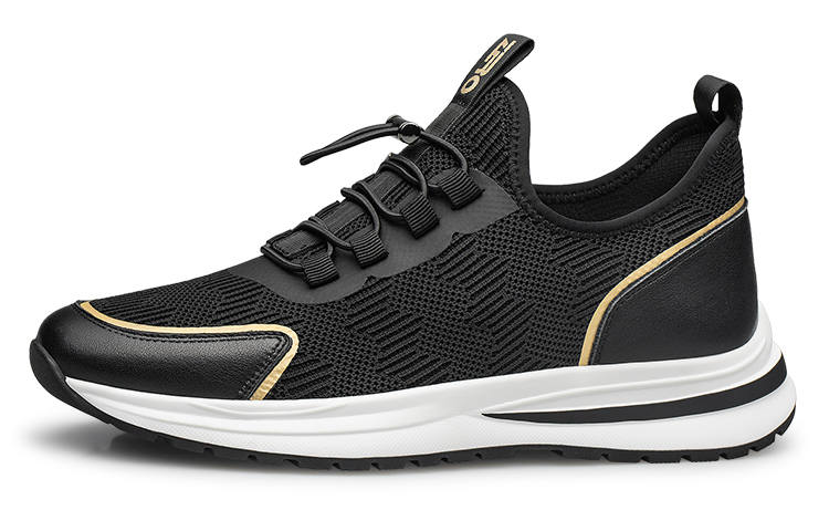 ZRO Leather Low top Sports Casual Shoes Men's Black