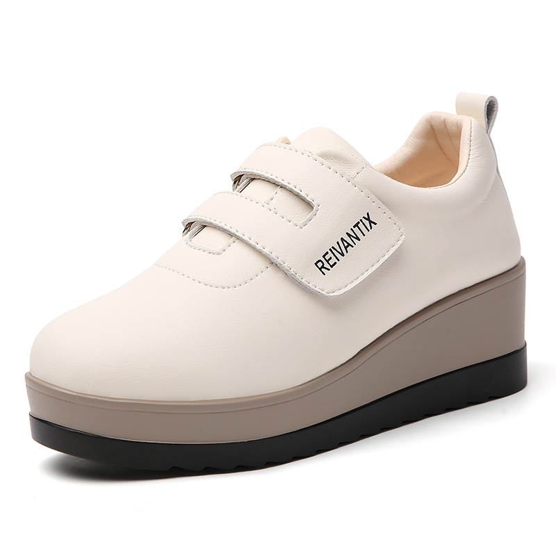 Reivantix Reivanti Synthetic Leather Casual Shoes 5CM Women's Beige