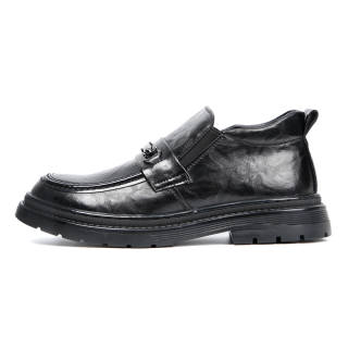 CAIZI Men's Casual Shoes Men's Mid Top Black