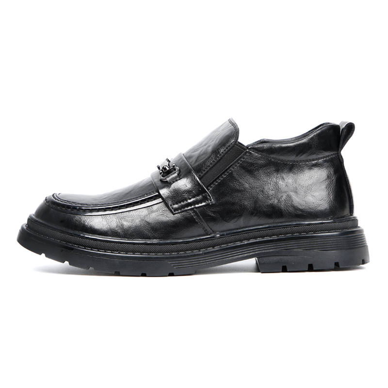 CAIZI Men's Casual Shoes Men's Mid Top Black