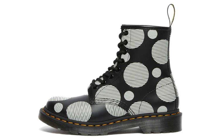 Dr.Martens Dr. Martens Dr.Martens 1460 Polka Dot Smooth Leather Lace Up Boots 'Black' Women's