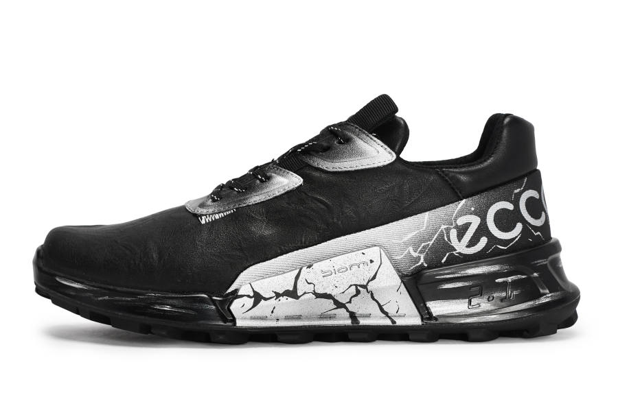 Ecco Ecco Slip Resistant Slip Resistant Low top Running Shoes Men's Black Silver