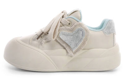 WENPU Microfiber Leather Abrasion Resistant, Lightweight, And Breathable Low top Skateboard Shoes Women's