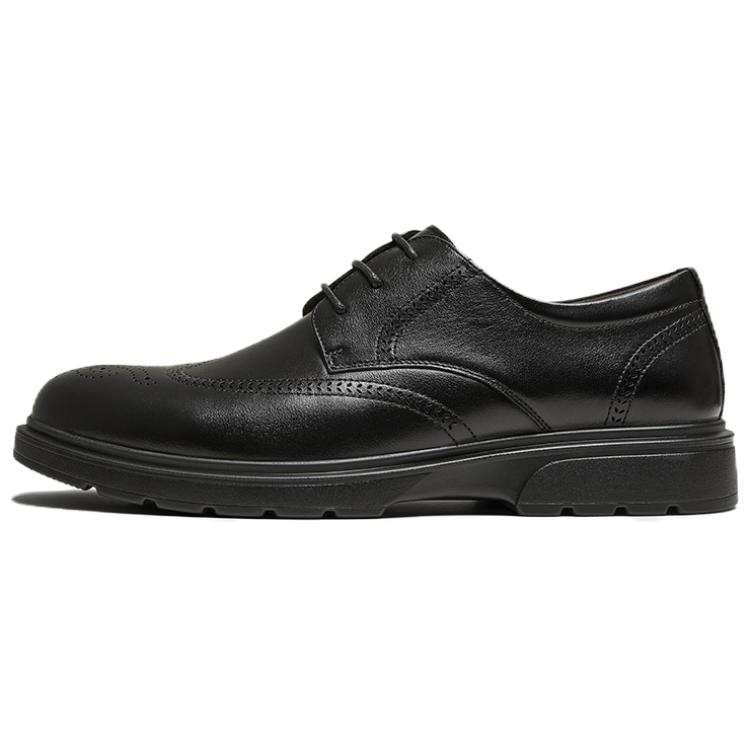 BASTO Casual Leather Shoes Men's Low Top Black