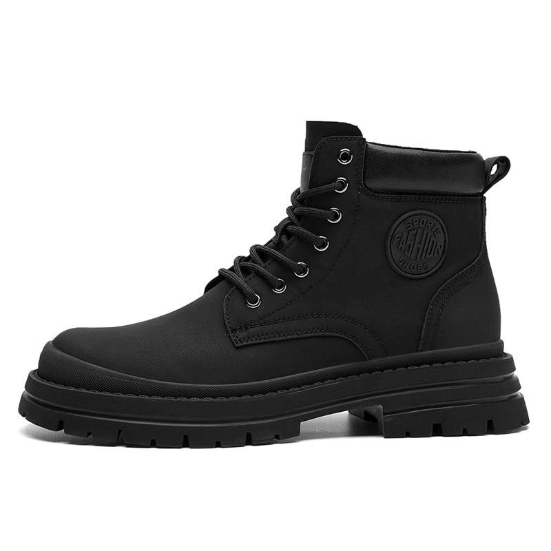 SEPTWOLVES SEPTWOLVES Cow Split Leather Short Combat Boots Men's