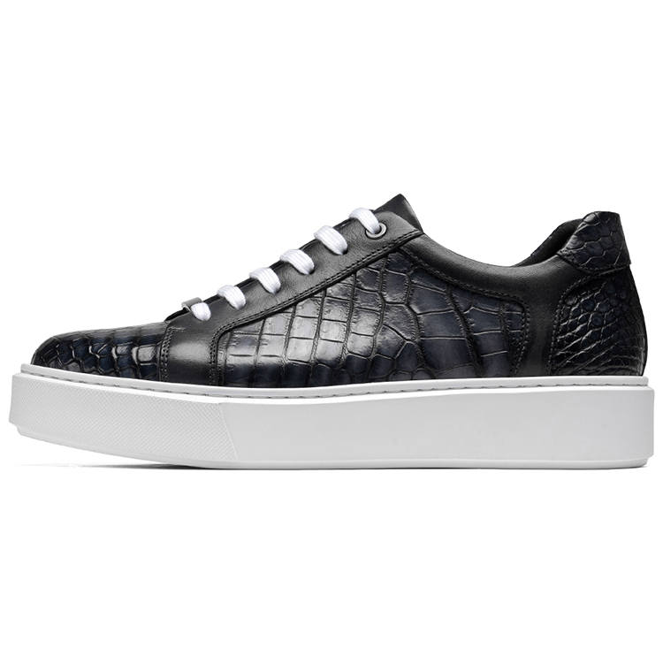 ROBERTA DI CAMERINO Cow Leather Slip Resistant Abrasion Resistant Low top Skateboard Shoes Men's Blue