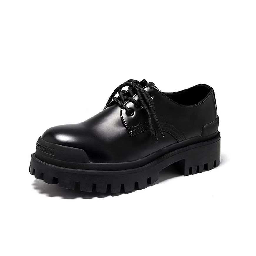 KACHILANG Microfiber Leather Casual Shoes Men's Black
