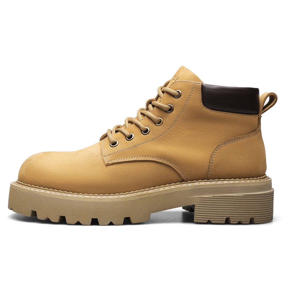 D:FUSE SCANDINAVIA D FUSE SCANDINAVIA Cow Leather Short Combat Boots Men's Khaki