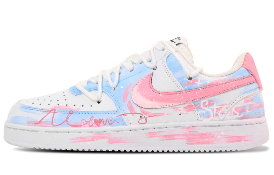 Nike Nike Court Vision 2 Floral Slip Resistant Abrasion Resistant Low top Skateboard Shoes Unisex