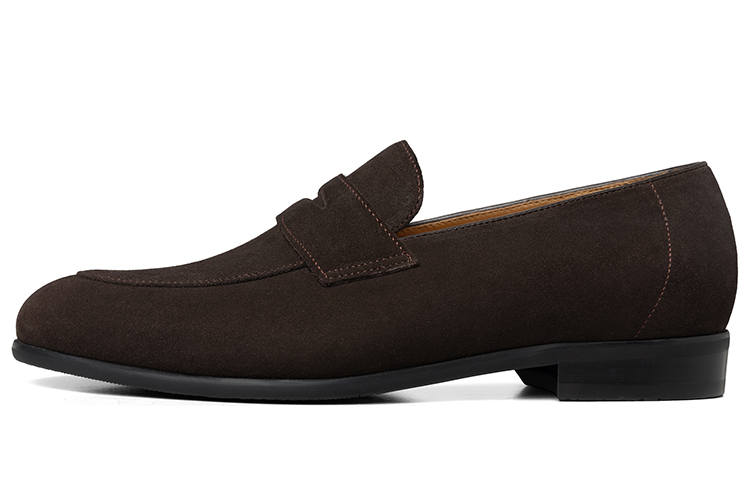 THOM WILLS British Style Penny Loafers Cow Suede Loafers Men's