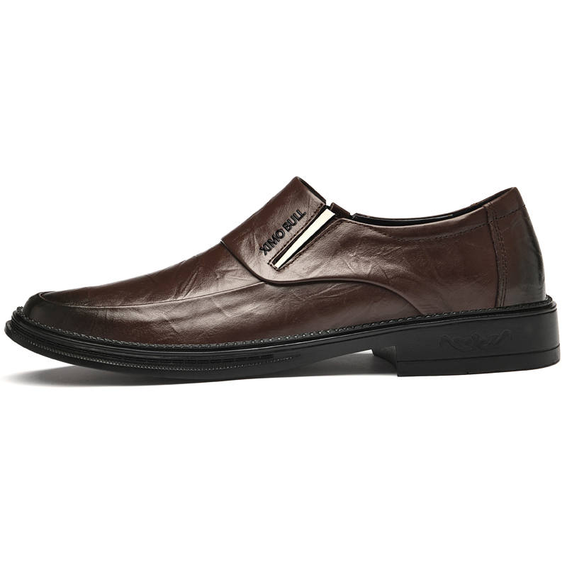 XIMO BULL Casual Leather Shoes Men's Low Top Brown/Black
